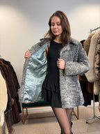 Grey Astrakhan Jacket, Medium Size, Astrakhan Fur Jacket, Vintage Fur Coat, Grey Fur Coat, Thick Fur Jacket, Astrakhan Jacket, Astrakhan Fur