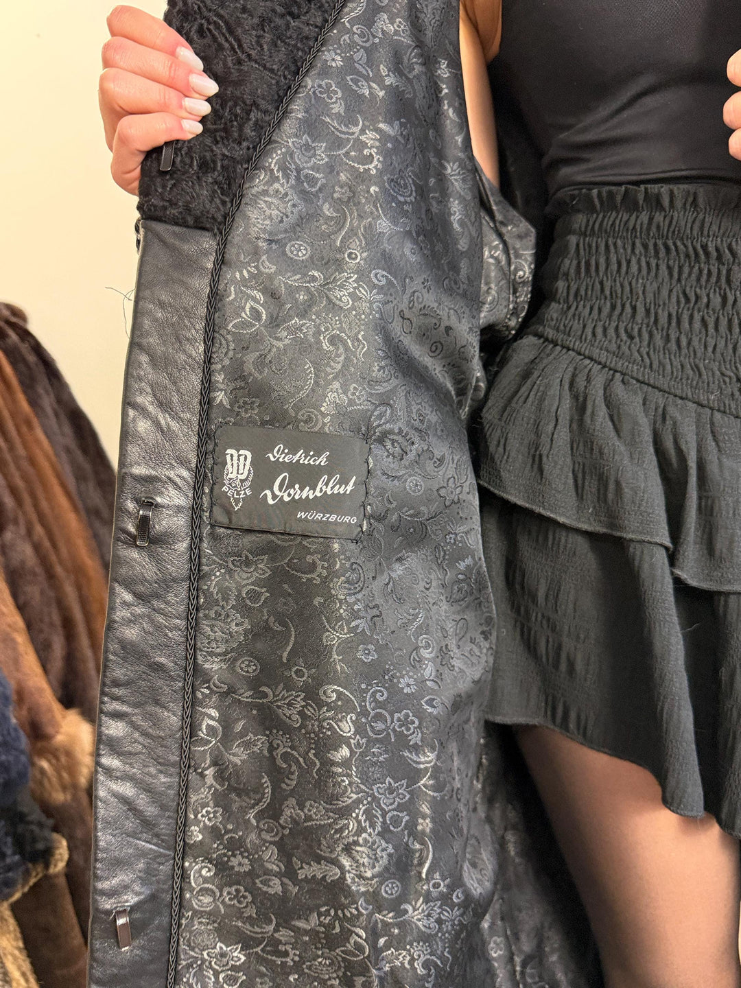 Black Astrakhan Coat, Thick Astrakhan Coat, XXL Size, Real Fur Coat, Vintage Fur Coat, Black Fur Coat, Women's Fur Coat