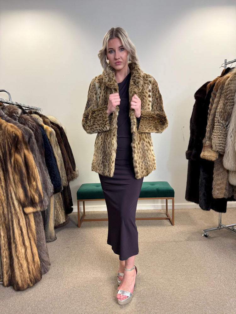 Lynx Fur Jacket, XS Size, Real Fur Jacket, Vintage Fur Coat, Lynx Fur, Real Lynx Fur Coat, Women's Fur Coat, Luxurious Jacket, Lynx Fur, XS