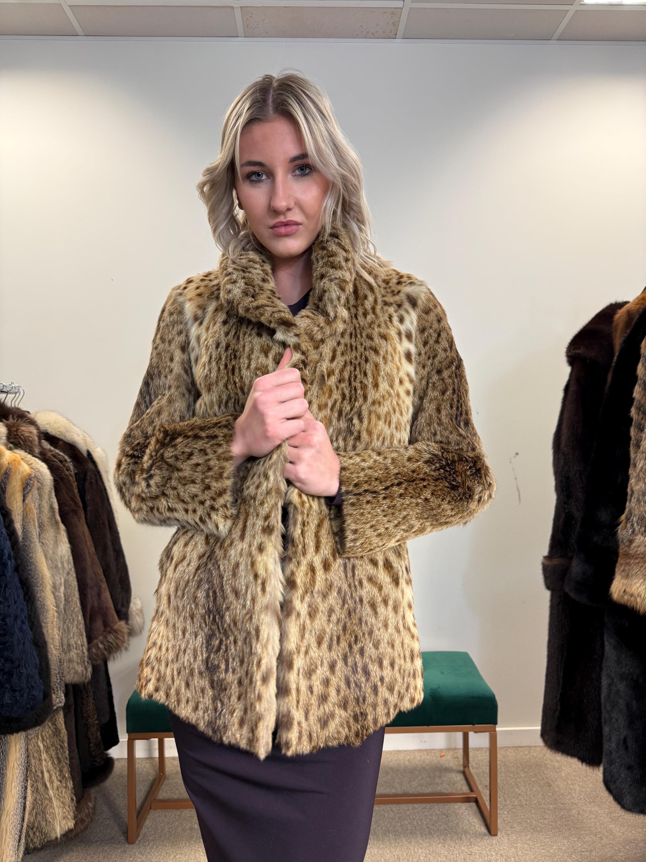 Lynx Fur Jacket, XS Size, Real Fur Jacket, Vintage Fur Coat, Lynx Fur, Real Lynx Fur Coat, Women's Fur Coat, Luxurious Jacket, Lynx Fur, XS