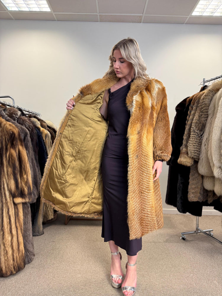 Long Red Fox Coat, Vintage Coat, Medium Size, Fur Coat, Soft Fox Coat, Fur Coats Women, Real Fox Coat, Red Fox Coat, Real Fox Fur, Red Fox