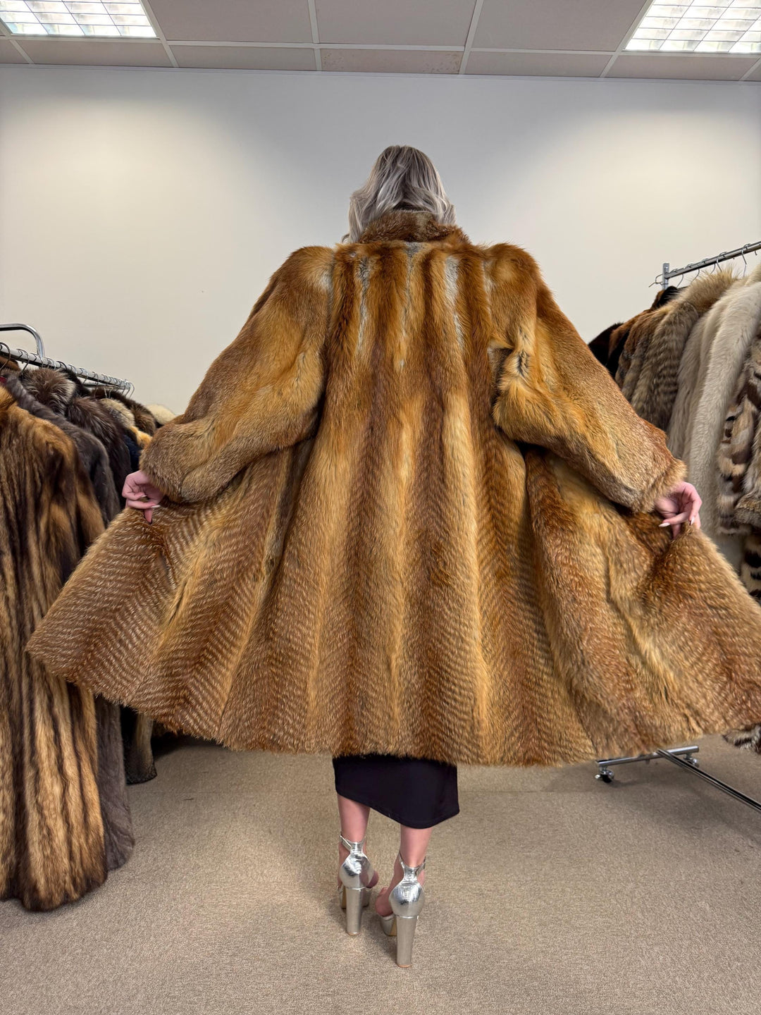 Long Red Fox Coat, Vintage Coat, Medium Size, Fur Coat, Soft Fox Coat, Fur Coats Women, Real Fox Coat, Red Fox Coat, Real Fox Fur, Red Fox