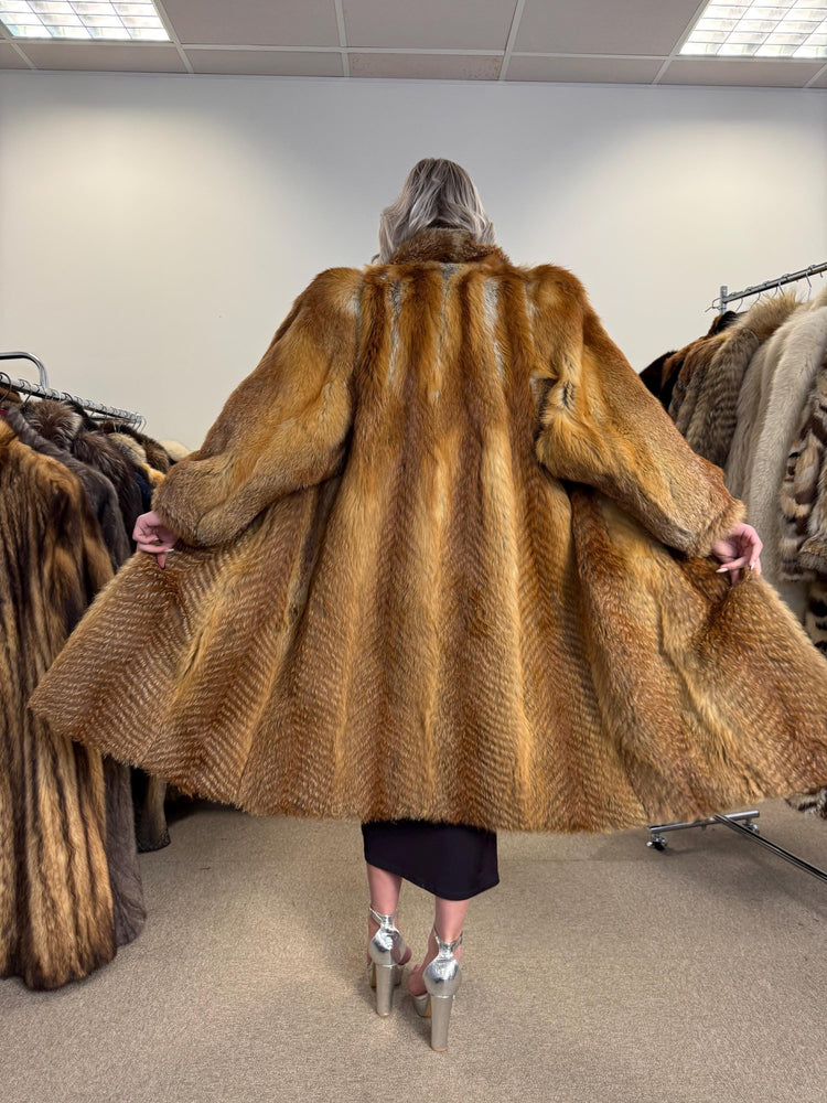 Long Red Fox Coat, Vintage Coat, Medium Size, Fur Coat, Soft Fox Coat, Fur Coats Women, Real Fox Coat, Red Fox Coat, Real Fox Fur, Red Fox