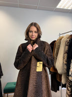 Brown Astrakhan Coat, Medium Size, Thick Fur Coat, Vintage Fur Coat, Real Fur Coat, Women's Fur Coat, Astrakhan Fur, Astrakhan Coat