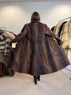 Brown Astrakhan Coat, Medium Size, Thick Fur Coat, Vintage Fur Coat, Real Fur Coat, Women's Fur Coat, Astrakhan Fur, Astrakhan Coat