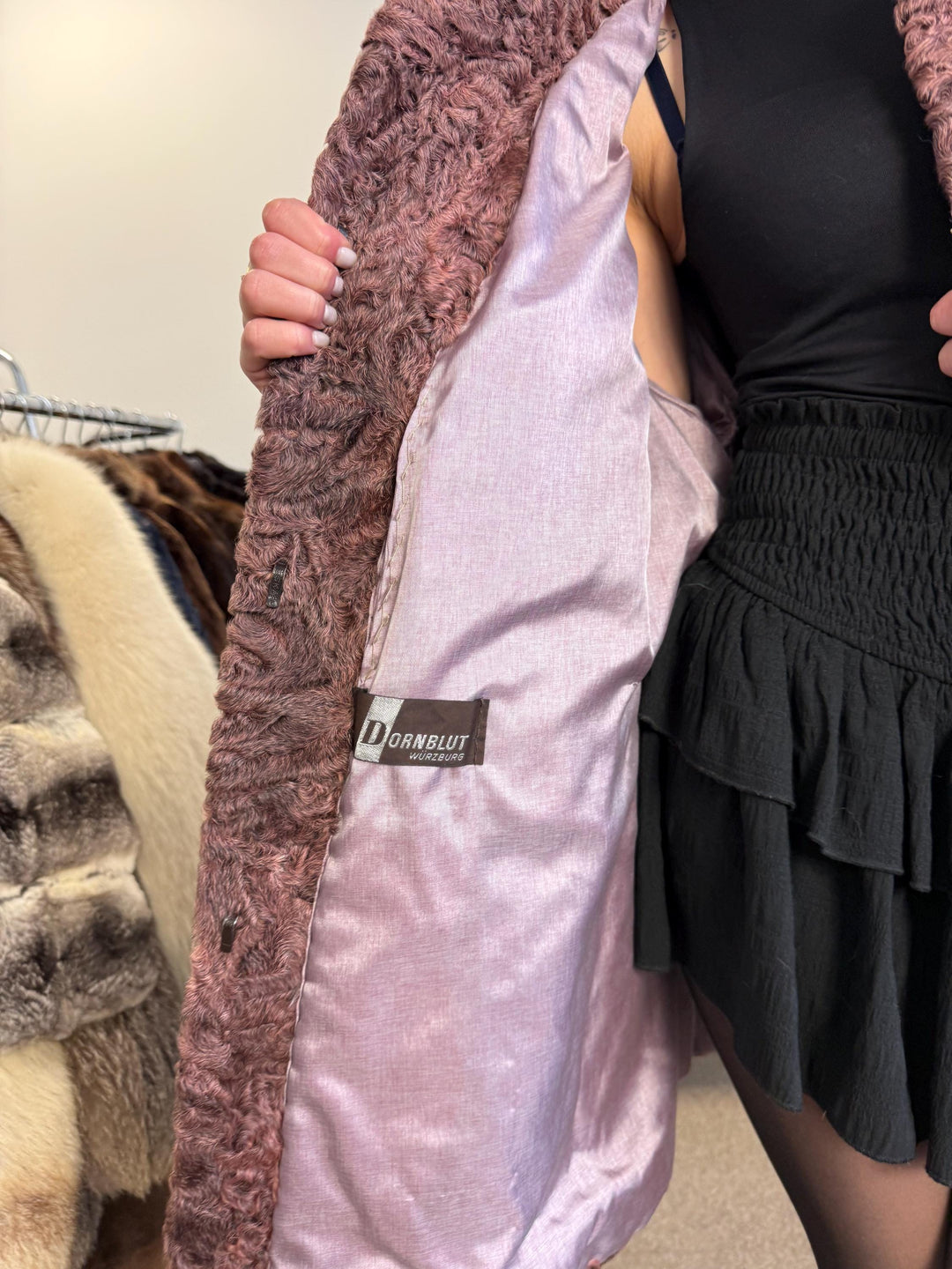 Brown Astrakhan Jacket, Thick Astrakhan Coat, XXL Size, Real Fur Jacket, Vintage Fur Coat, Brown Fur Coat, Women's Fur Coat, Fur Jacket