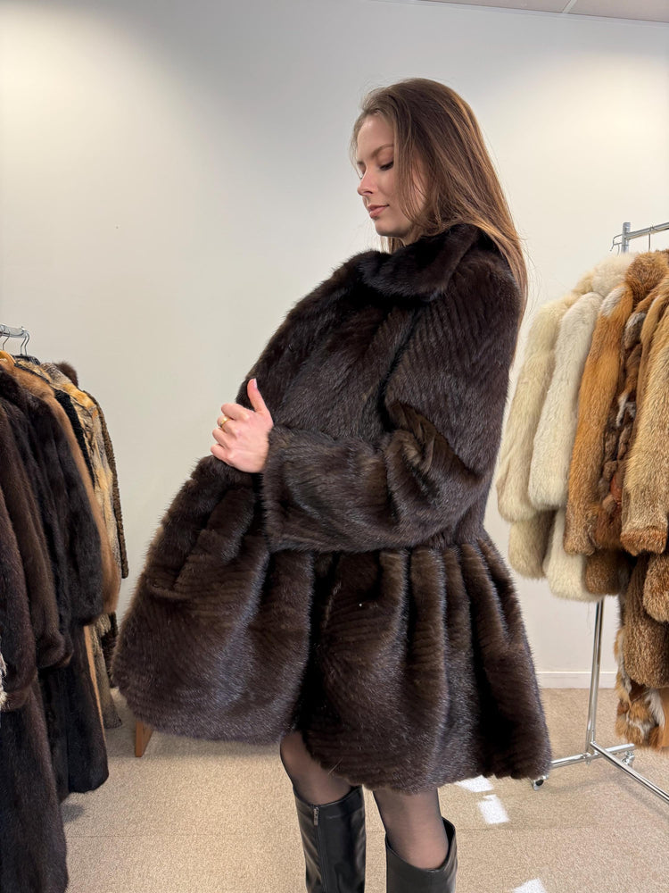 New Mink Coat, Brown Mink Fur Coat, Medium Size, Women's Fur Coat, Mink Fur Coat, Thick Brown Mink, Fur Coat, Brown Mink Fur, Real Fur Coat