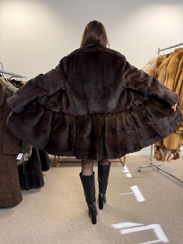 New Mink Coat, Brown Mink Fur Coat, Medium Size, Women's Fur Coat, Mink Fur Coat, Thick Brown Mink, Fur Coat, Brown Mink Fur, Real Fur Coat