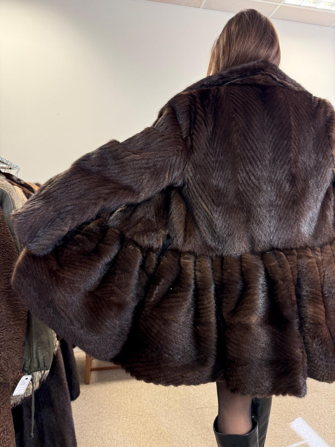 New Mink Coat, Brown Mink Fur Coat, Medium Size, Women's Fur Coat, Mink Fur Coat, Thick Brown Mink, Fur Coat, Brown Mink Fur, Real Fur Coat