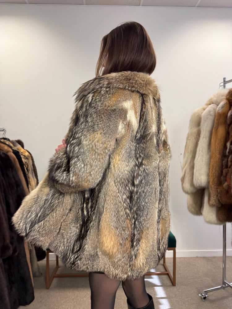 Coyote Fur Coat, Small Size, Vintage Fur Coat, Coyote Fur Coat, Real Fur Coat, Women's Fur Coat, Real Coyote Fur Coat, Coyote Coat Women