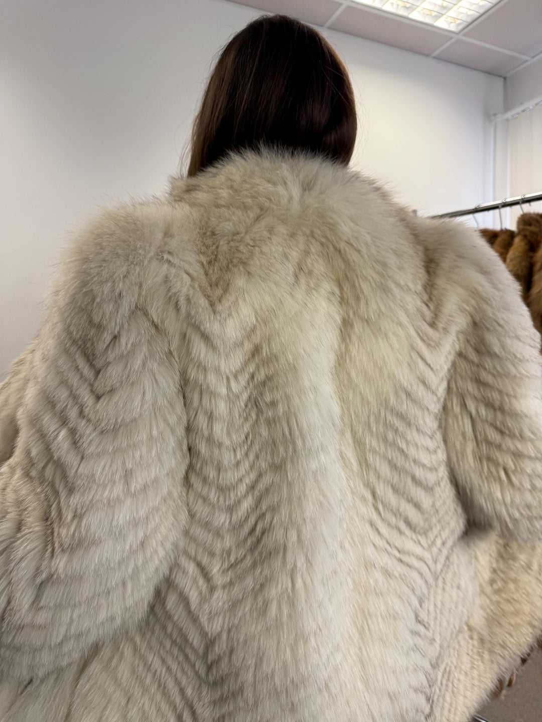 White Fox Fur Jacket, Medium Size, Blue Fox Jacket, Vintage Fur Jacket, Women's Fur Jacket, Real Fox Fur, Real Fox Jacket, Soft Fur Jacket