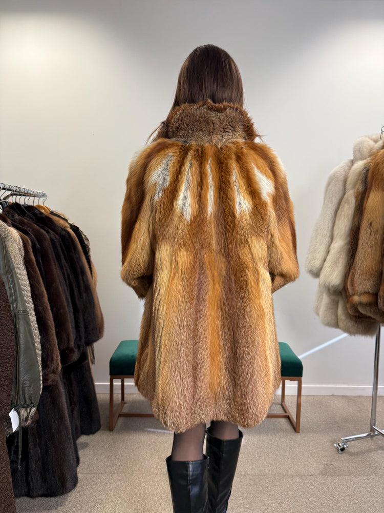Red Fox Fur Coat, XL Size, Fur Coat, Soft Fox Coat, Red Fox, Real Fur, Fur Coats Women, Real Fox Coat, Fox Fur Real, Vintage Fur Coat