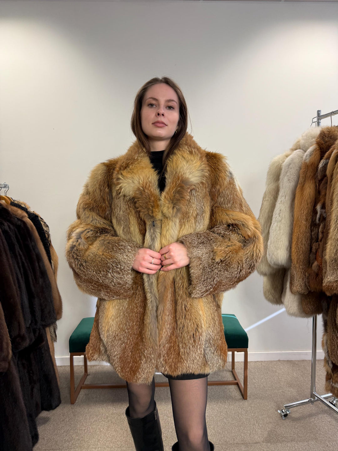 Red Fox Jacket, Large Size, Fur Coats Women, Real Fox Coat, Fox Fur Real, Fur Coat, Fluffy Fox Coat, Red Fox, Real Fur, Vintage Fur Coat