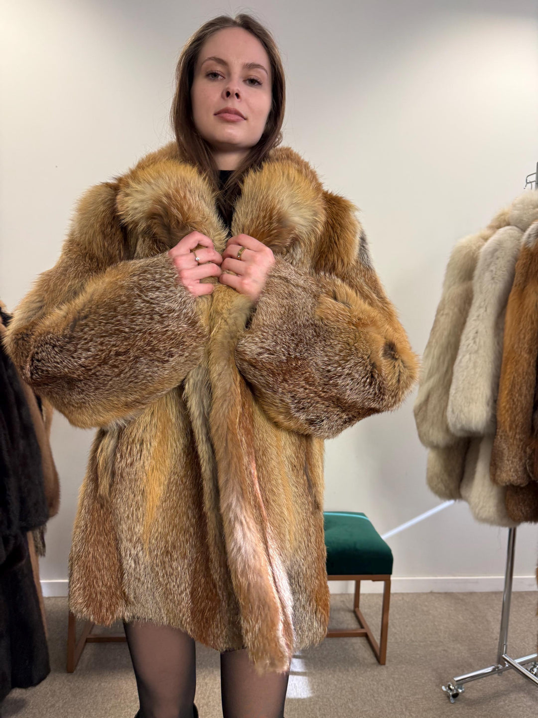 Red Fox Jacket, Large Size, Fur Coats Women, Real Fox Coat, Fox Fur Real, Fur Coat, Fluffy Fox Coat, Red Fox, Real Fur, Vintage Fur Coat