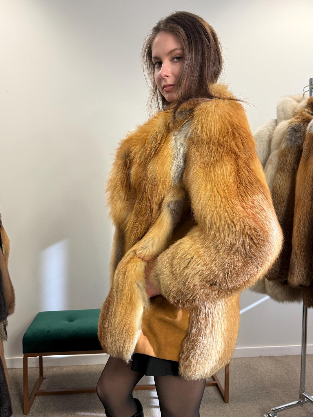 Fluffy Red Fox Jacket, Small Size, Soft Fox Fur Coat, Red Fox Coat, Fox Fur Real, Women's Fur Coat, Vintage Fur Coat, Fur Coats Women