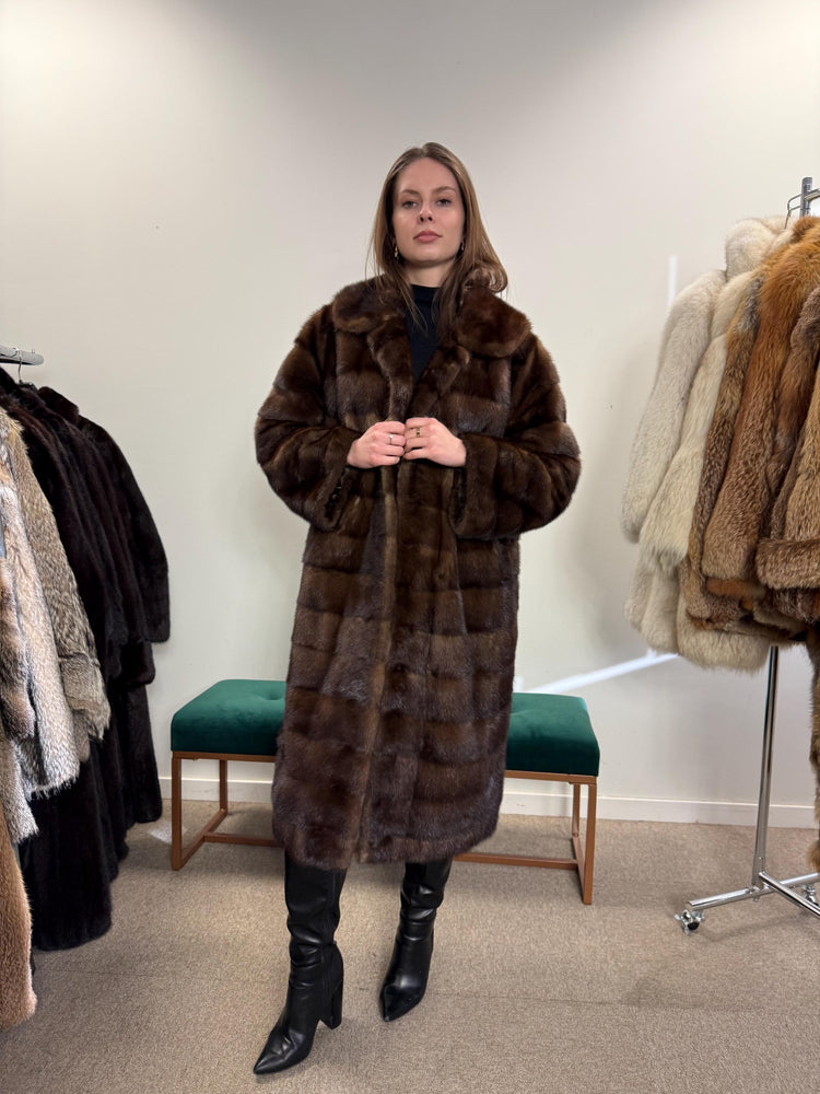 Soft Mink Fur Coat, Vintage Dark Brown Coat, Large Size, Real Mink, Women's Luxury Fur Coat, Vintage Fur Coat, Real Mink Coat