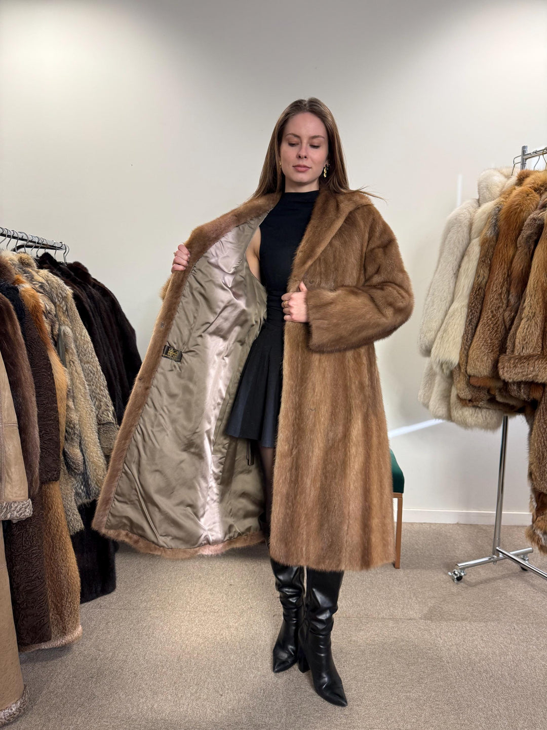 Pastel Mink Fur Coat, Women's Fur Coat, Vintage Fur Coat, M/L Size, Real Fur Coat, Mink Coat, Pastel Mink Fur, Mink Fur Coat, Pastel Mink