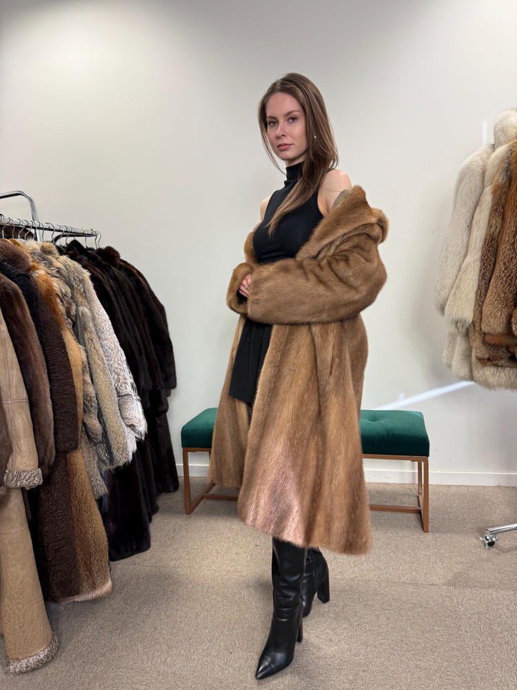 Pastel Mink Fur Coat, Women's Fur Coat, Vintage Fur Coat, M/L Size, Real Fur Coat, Mink Coat, Pastel Mink Fur, Mink Fur Coat, Pastel Mink