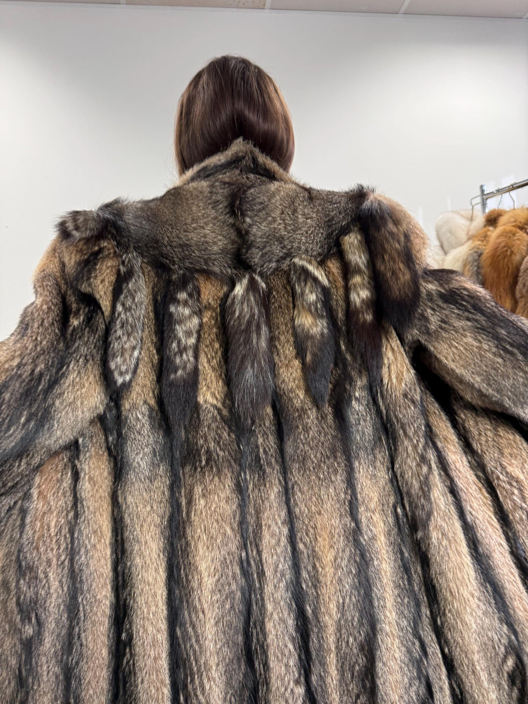 Full-Length Coyote Fur Coat, Large Size, Women's Fur Coat, Real Coyote Fur Coat, Coyote Coat Women, Vintage Fur Coat, Real Coyote Coat, Fur