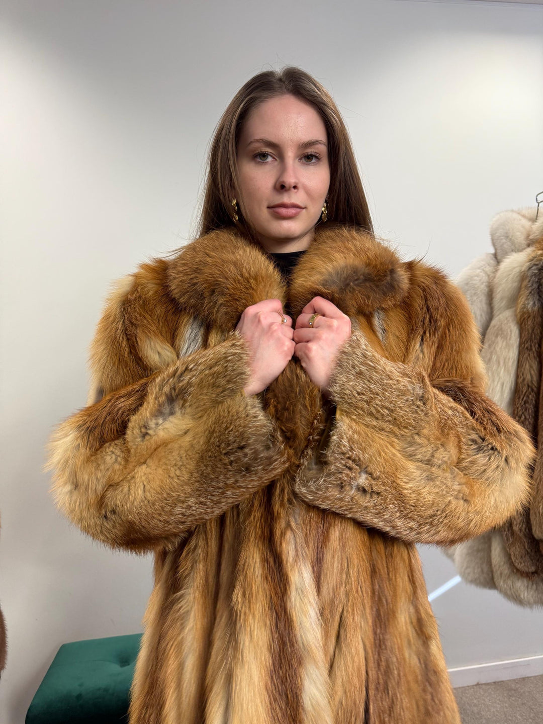Red Fox Fur Coat, Women's Vintage Coat, XL Size, Fur Coat, Soft Fox Coat, Red Fox, Real Fur, Fur Coats Women, Real Fox Coat, Fox Fur Real