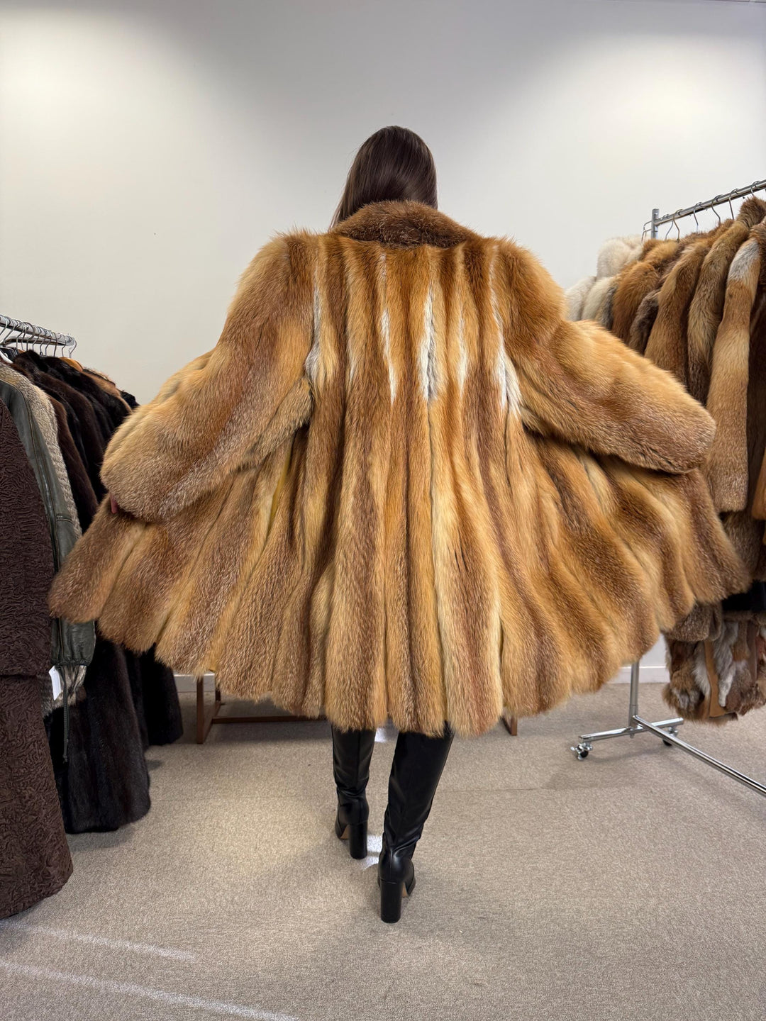 Red Fox Fur Coat, Women's Vintage Coat, XL Size, Fur Coat, Soft Fox Coat, Red Fox, Real Fur, Fur Coats Women, Real Fox Coat, Fox Fur Real