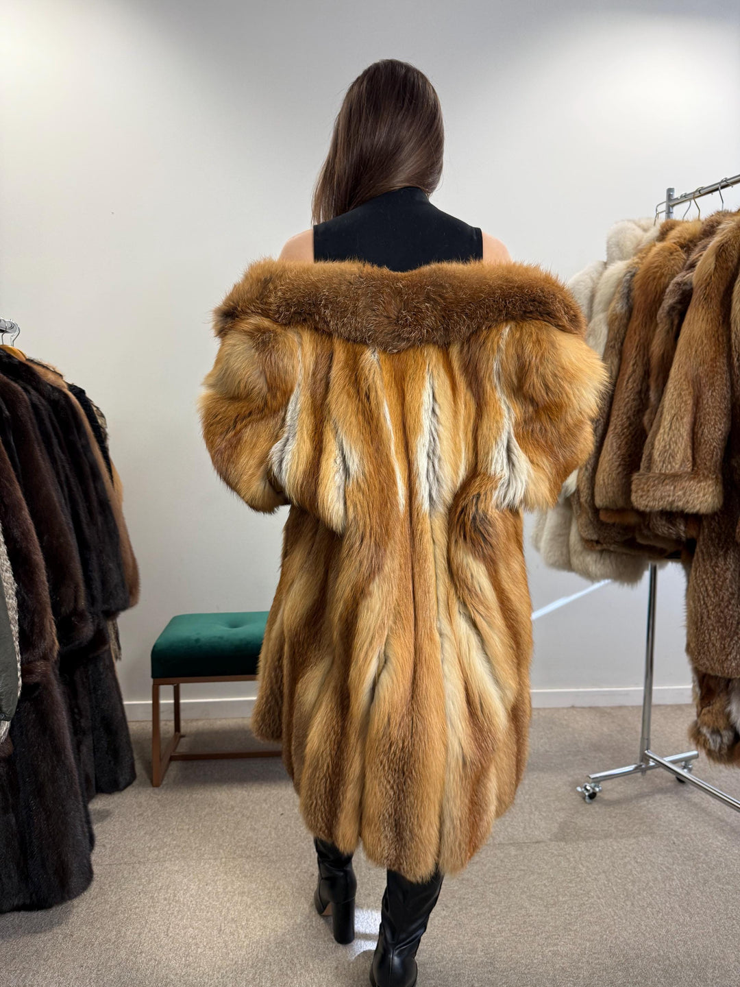 Red Fox Fur Coat, Women's Vintage Coat, XL Size, Fur Coat, Soft Fox Coat, Red Fox, Real Fur, Fur Coats Women, Real Fox Coat, Fox Fur Real