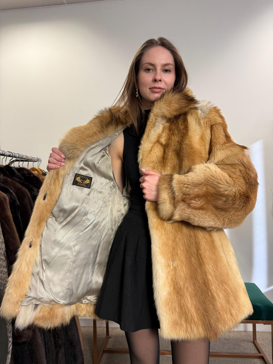 Golden Coyote Fur Coat, Large Size, Women's Fur Coat, Real Coyote Fur Coat, Coyote Coat Women, Vintage Fur Coat, Coyote Fur Coat, Real Fur