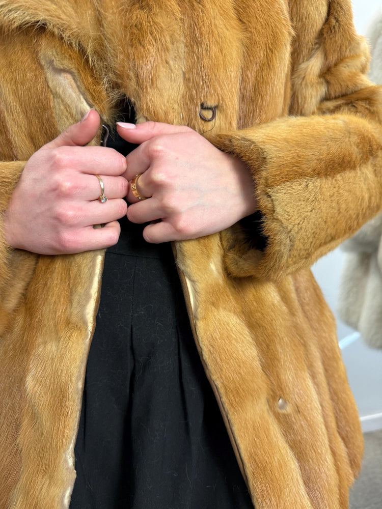 Golden Mink Fur Jacket, Mink Fur Jacket, Golden Mink, Medium Size, Real Fur Jacket, Vintage Fur Coat, Women's Fur Jacket, Mink Jacket
