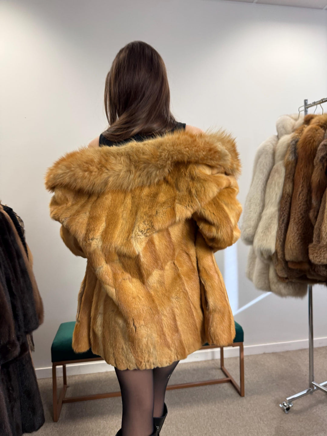 Golden Mink Fur Jacket, Mink Fur Jacket, Golden Mink, Medium Size, Real Fur Jacket, Vintage Fur Coat, Women's Fur Jacket, Mink Jacket