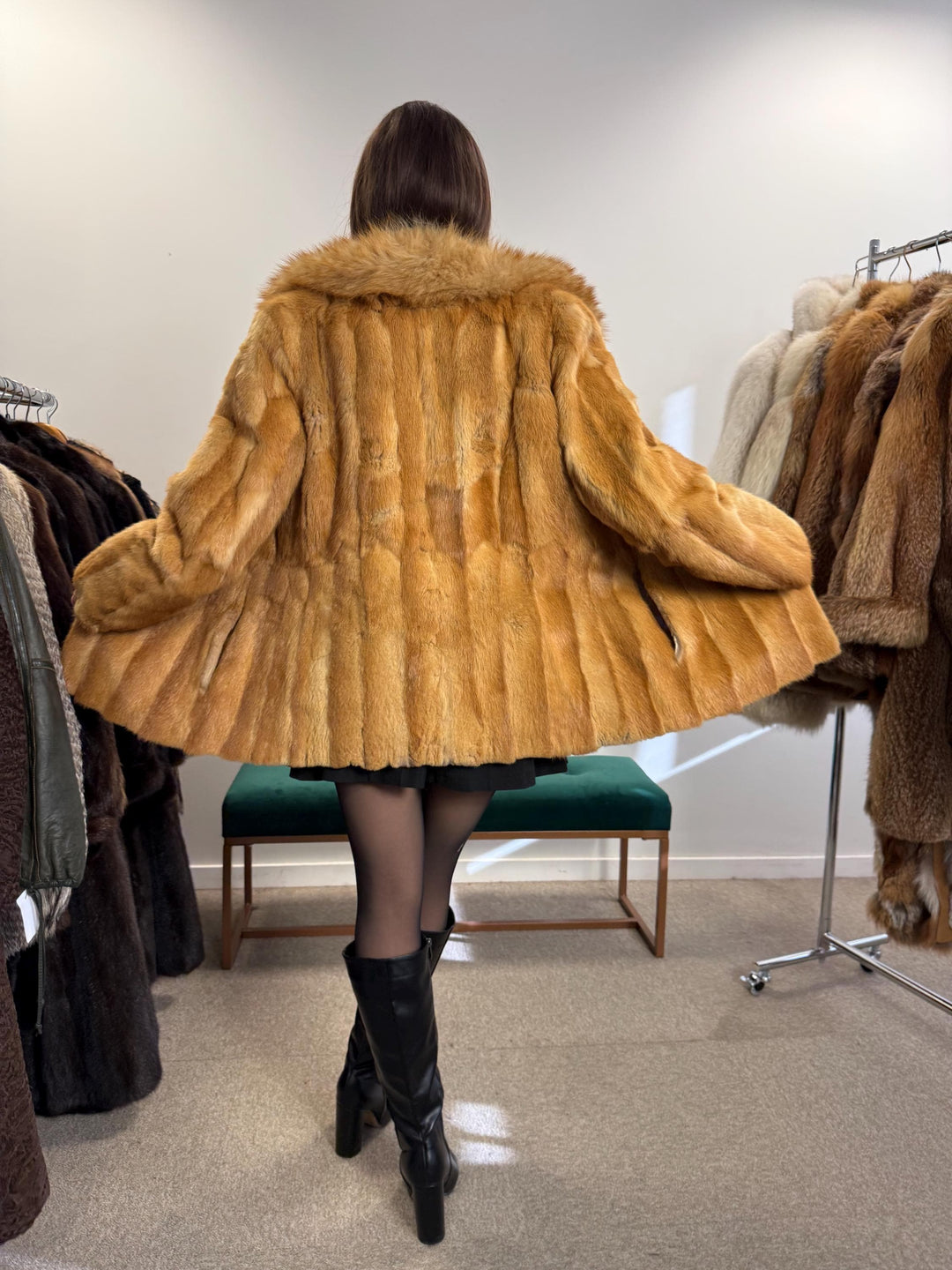 Golden Mink Fur Jacket, Mink Fur Jacket, Golden Mink, Medium Size, Real Fur Jacket, Vintage Fur Coat, Women's Fur Jacket, Mink Jacket
