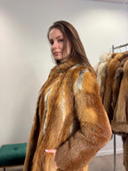 Long Red Fox Coat, Small Size, Soft Fox Fur Coat, Red Fox Coat, Fox Fur Real, Thick Fur, Women's Fur Coat, Vintage Fur Coat, Fur Coats Women