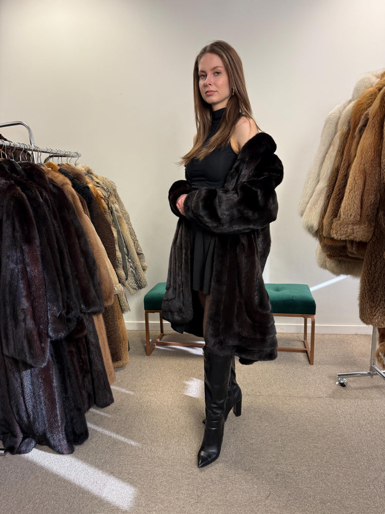 Black Mink Fur Coat, XL Size, Mink Coat, Real Fur Coat, Fur Coats, Mink Coat, Black Mink, Black Mink Coat, Womens Fur Coat, Luxury Mink Coat