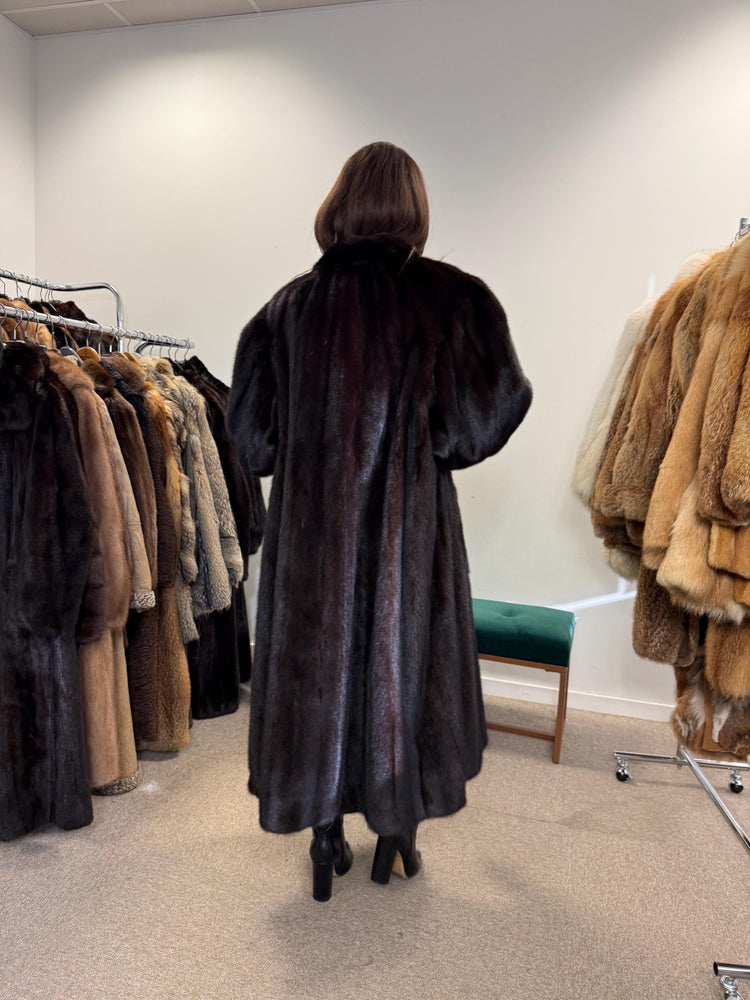 Oversized Dark Brown Mink Coat, 4XL Size, Special Design, Vintage Luxurious Style, Premium Quality Fur, Real Mink Fur, Soft & Thick Fur Coat