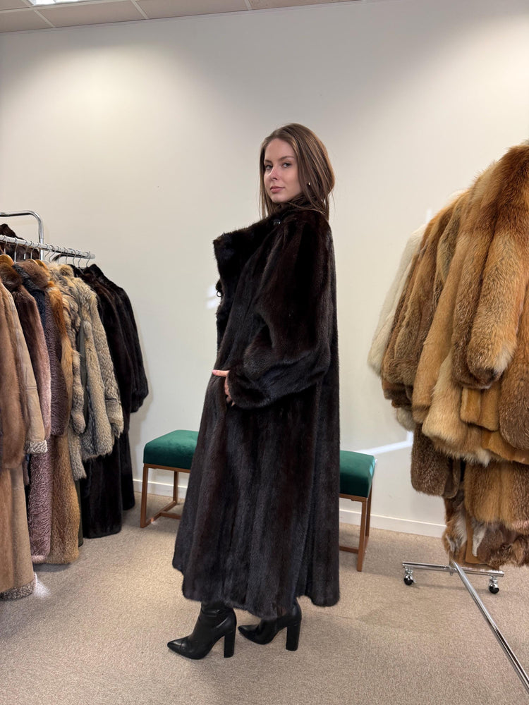 Oversized Dark Brown Mink Coat, 4XL Size, Special Design, Vintage Luxurious Style, Premium Quality Fur, Real Mink Fur, Soft & Thick Fur Coat