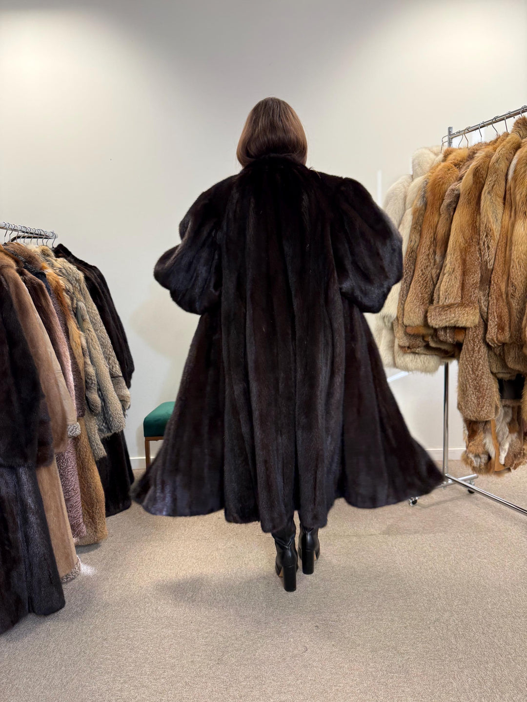 Oversized Dark Brown Mink Coat, 4XL Size, Special Design, Vintage Luxurious Style, Premium Quality Fur, Real Mink Fur, Soft & Thick Fur Coat