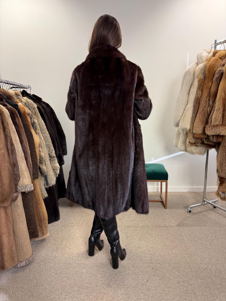Brown Mink Coat, Medium Size, Women's Fur Coat, Vintage Fur Coat, Real Fur Coat, Mink Coat, Thick Mink Fur, Long Mink Coat, Fur Coat Mink