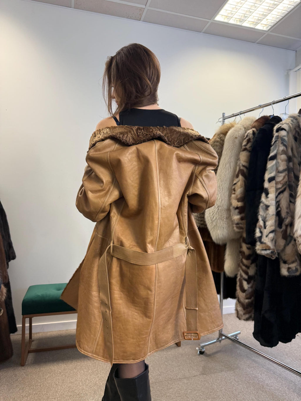 Astrakhan Leather Double Sided Coat, Medium Size, Brown Fur Coat, Real Fur Coat, Vintage Fur Coat, Astrakhan Leather Fur Coat, Fur Coat