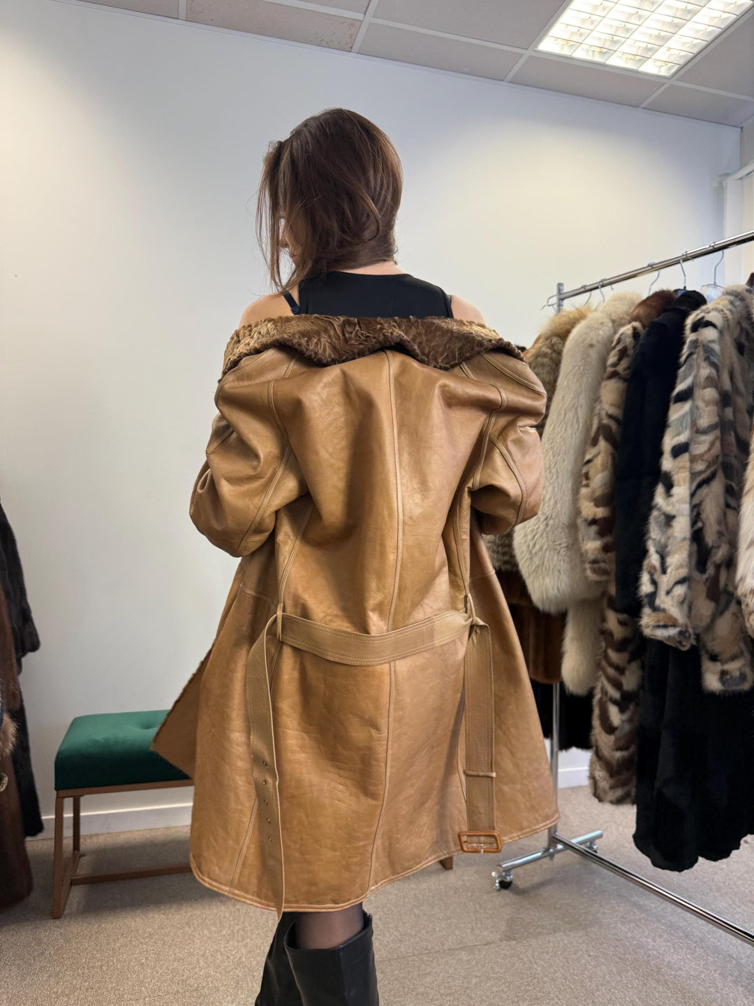 Astrakhan Leather Double Sided Coat, Medium Size, Brown Fur Coat, Real Fur Coat, Vintage Fur Coat, Astrakhan Leather Fur Coat, Fur Coat