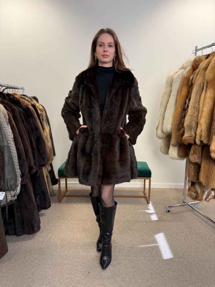 New Mink Coat, Brown Mink Fur Coat, Medium Size, Women's Fur Coat, Mink Fur Coat, Thick Brown Mink, Fur Coat, Brown Mink Fur, Real Fur Coat