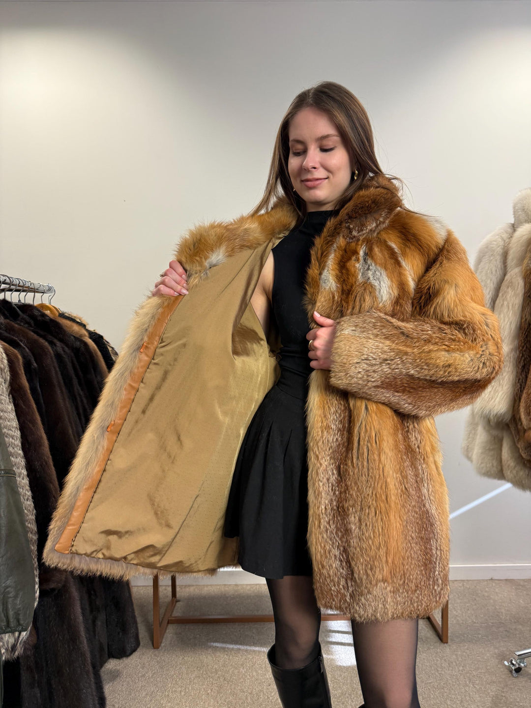 Red Fox Fur Coat, XL Size, Fur Coat, Soft Fox Coat, Red Fox, Real Fur, Fur Coats Women, Real Fox Coat, Fox Fur Real, Vintage Fur Coat