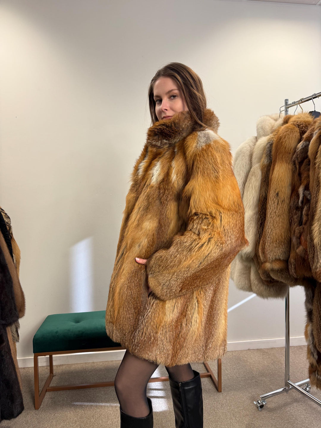 Red Fox Fur Coat, XL Size, Fur Coat, Soft Fox Coat, Red Fox, Real Fur, Fur Coats Women, Real Fox Coat, Fox Fur Real, Vintage Fur Coat