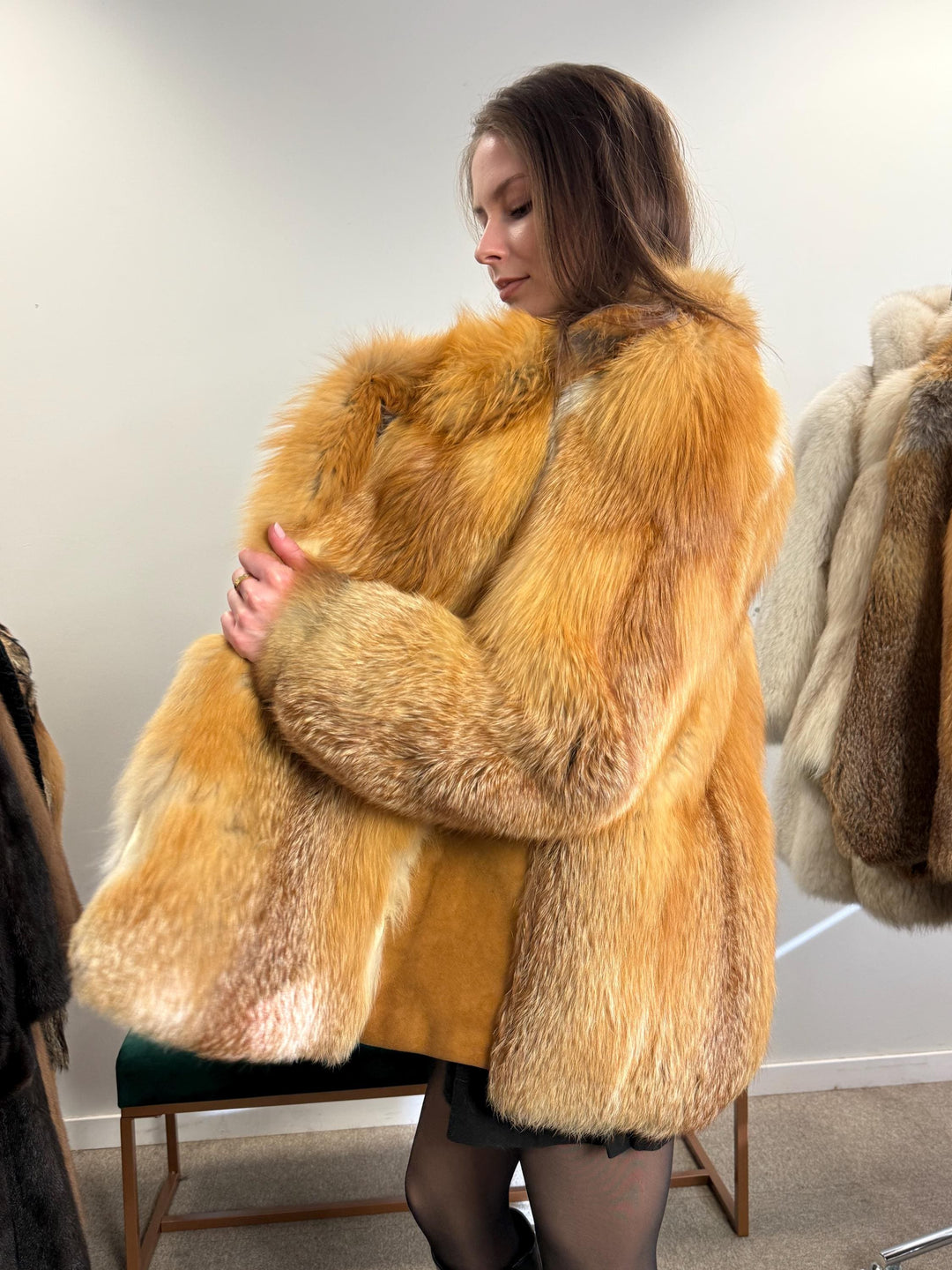 Fluffy Red Fox Jacket, Small Size, Soft Fox Fur Coat, Red Fox Coat, Fox Fur Real, Women's Fur Coat, Vintage Fur Coat, Fur Coats Women