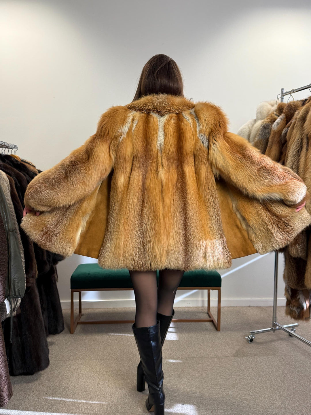 Fluffy Red Fox Jacket, Small Size, Soft Fox Fur Coat, Red Fox Coat, Fox Fur Real, Women's Fur Coat, Vintage Fur Coat, Fur Coats Women