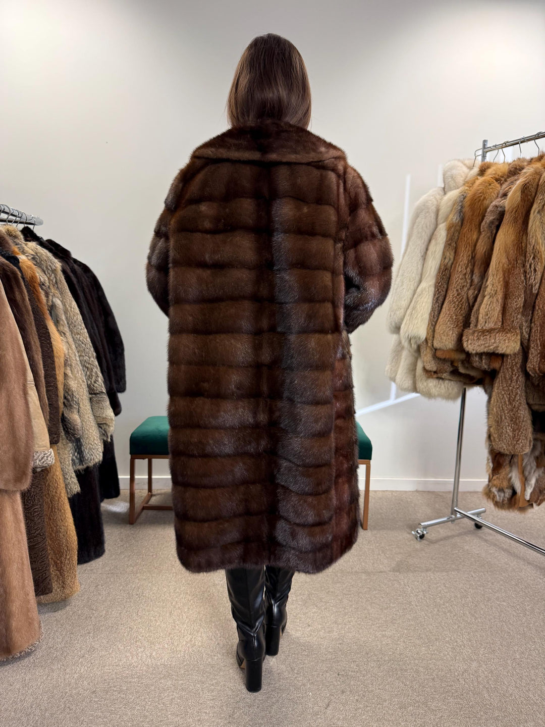 Soft Mink Fur Coat, Vintage Dark Brown Coat, Large Size, Real Mink, Women's Luxury Fur Coat, Vintage Fur Coat, Real Mink Coat