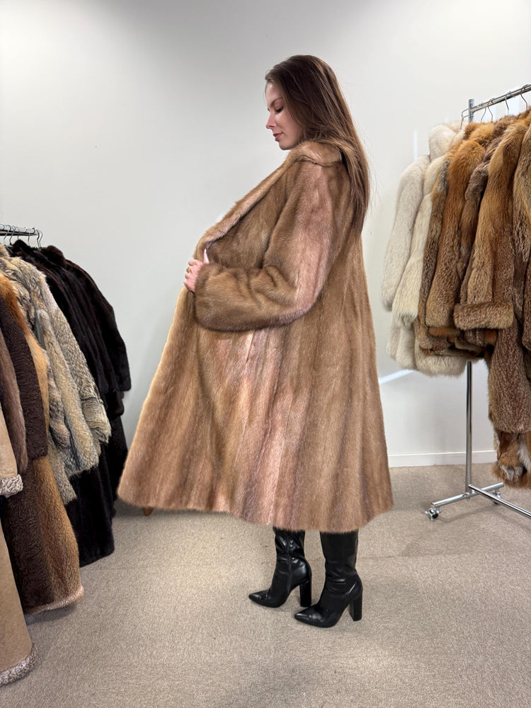 Pastel Mink Fur Coat, Women's Fur Coat, Vintage Fur Coat, M/L Size, Real Fur Coat, Mink Coat, Pastel Mink Fur, Mink Fur Coat, Pastel Mink