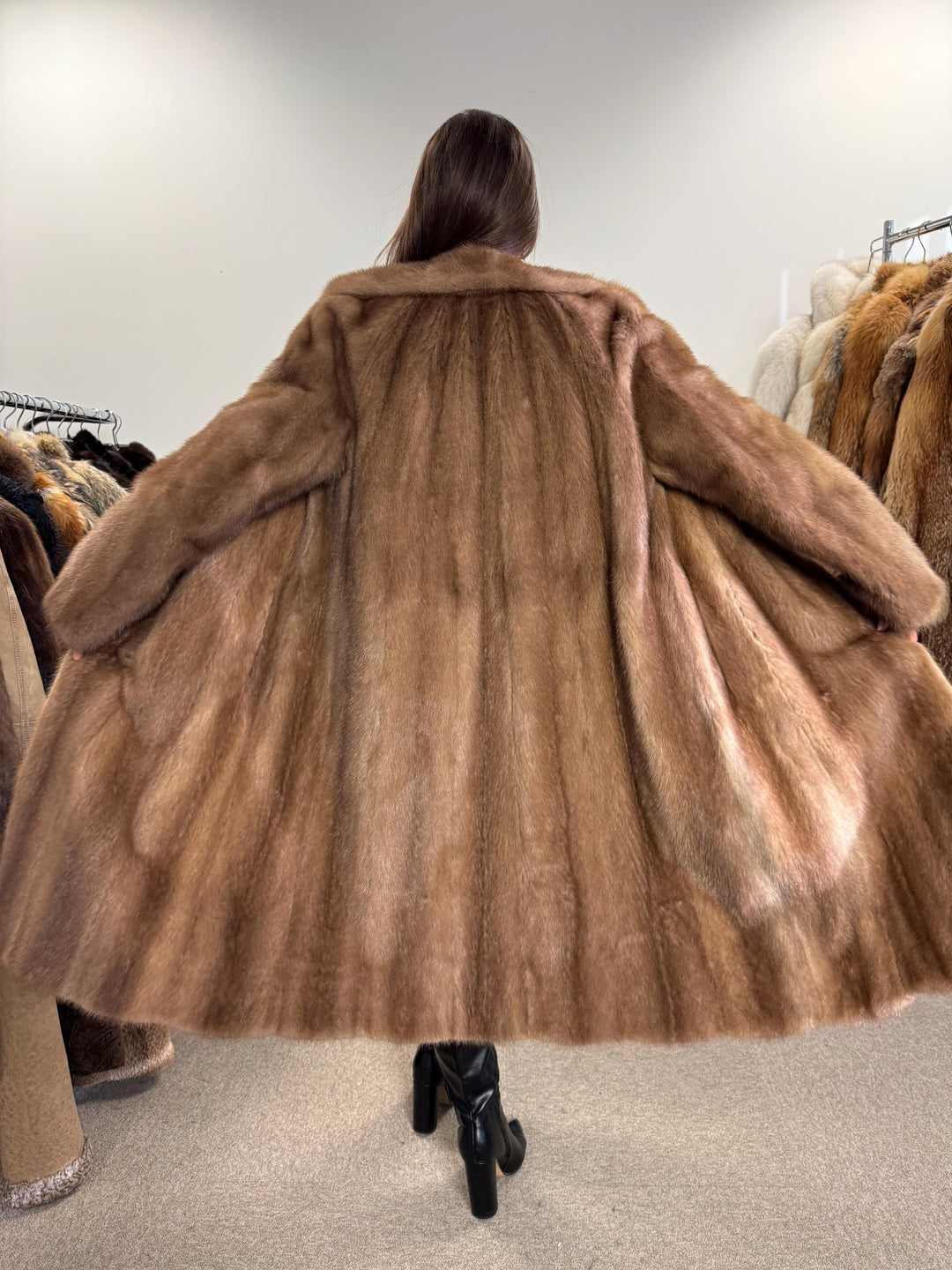 Pastel Mink Fur Coat, Women's Fur Coat, Vintage Fur Coat, M/L Size, Real Fur Coat, Mink Coat, Pastel Mink Fur, Mink Fur Coat, Pastel Mink