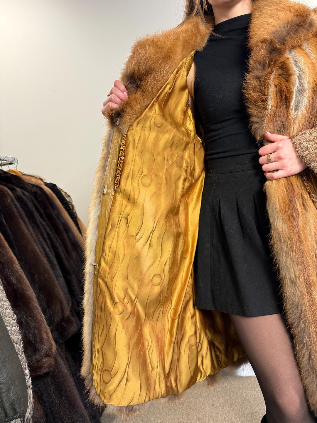 Red Fox Fur Coat, Women's Vintage Coat, XL Size, Fur Coat, Soft Fox Coat, Red Fox, Real Fur, Fur Coats Women, Real Fox Coat, Fox Fur Real