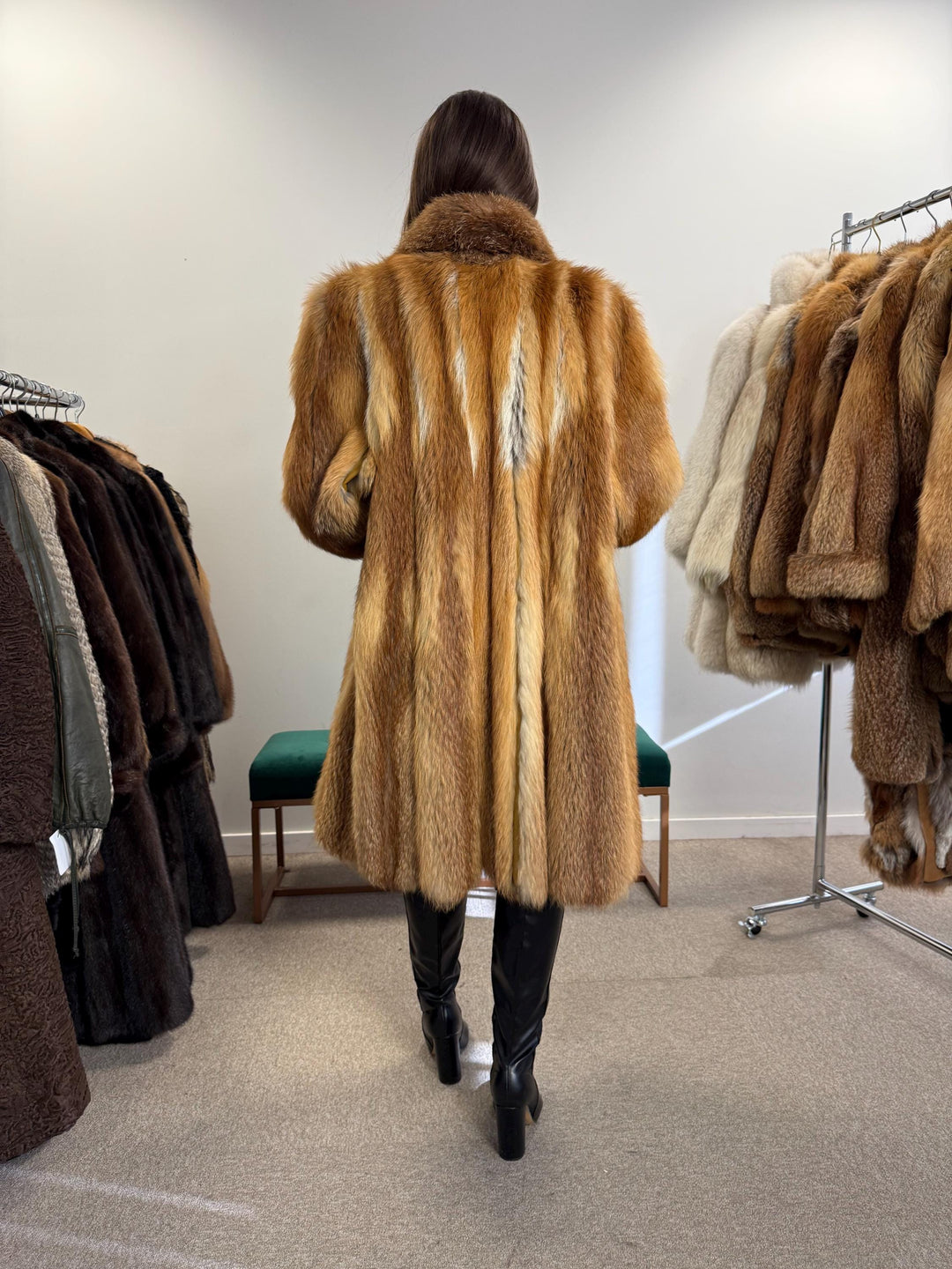 Red Fox Fur Coat, Women's Vintage Coat, XL Size, Fur Coat, Soft Fox Coat, Red Fox, Real Fur, Fur Coats Women, Real Fox Coat, Fox Fur Real