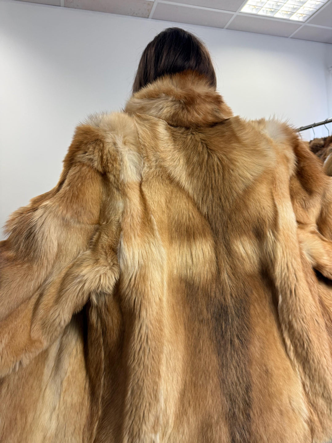 Golden Coyote Fur Coat, Large Size, Women's Fur Coat, Real Coyote Fur Coat, Coyote Coat Women, Vintage Fur Coat, Coyote Fur Coat, Real Fur