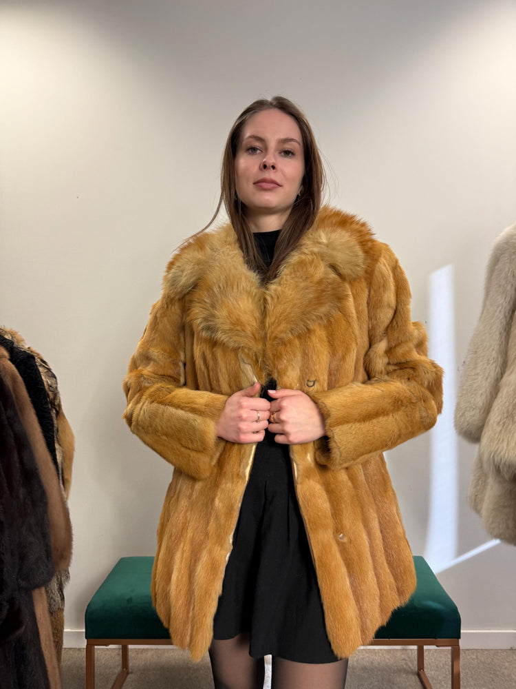 Golden Mink Fur Jacket, Mink Fur Jacket, Golden Mink, Medium Size, Real Fur Jacket, Vintage Fur Coat, Women's Fur Jacket, Mink Jacket